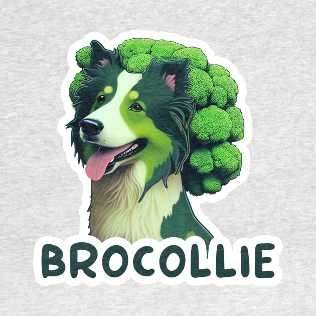 Brocollie - Funny Vegetable Dog Pun by Oh My Pun